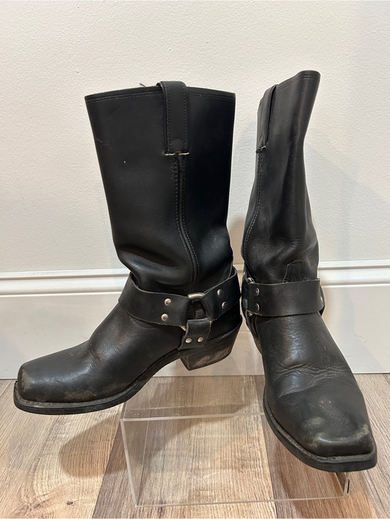Shoes - Women’s Moto Black Leather Harness Engineer Boots Size 7